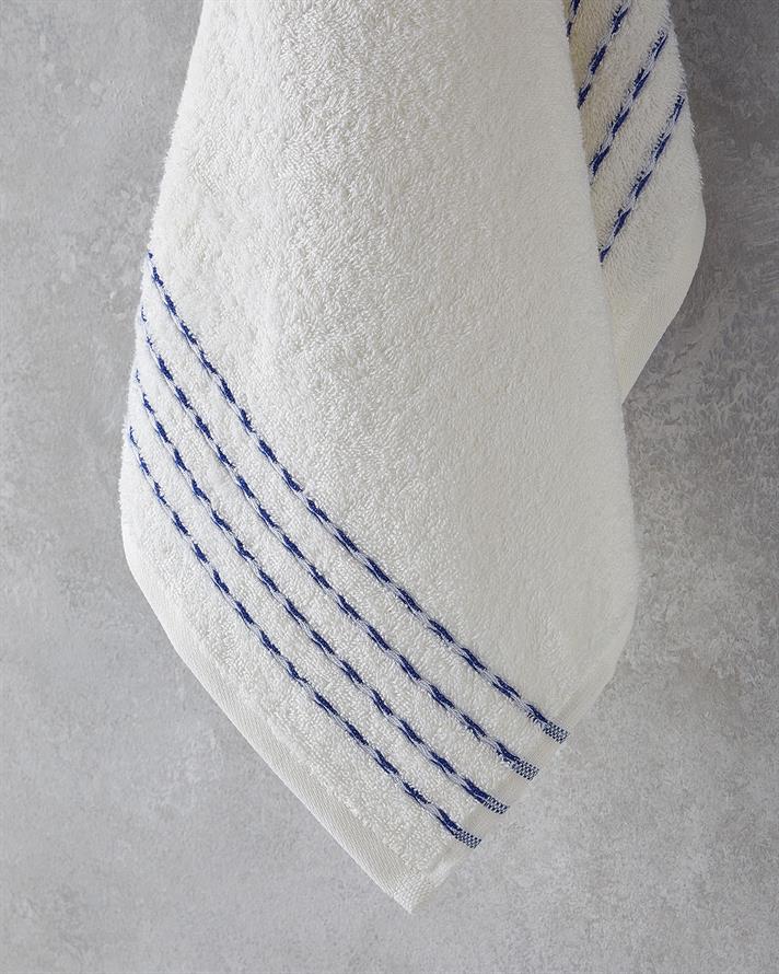 Soft Wave Pamuklu Yüz Havlusu 50x80 cm Ekru