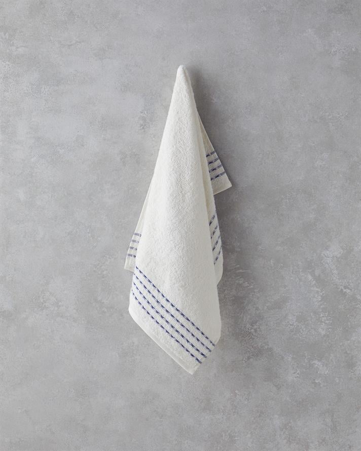 Soft Wave Pamuklu Yüz Havlusu 50x80 cm Ekru