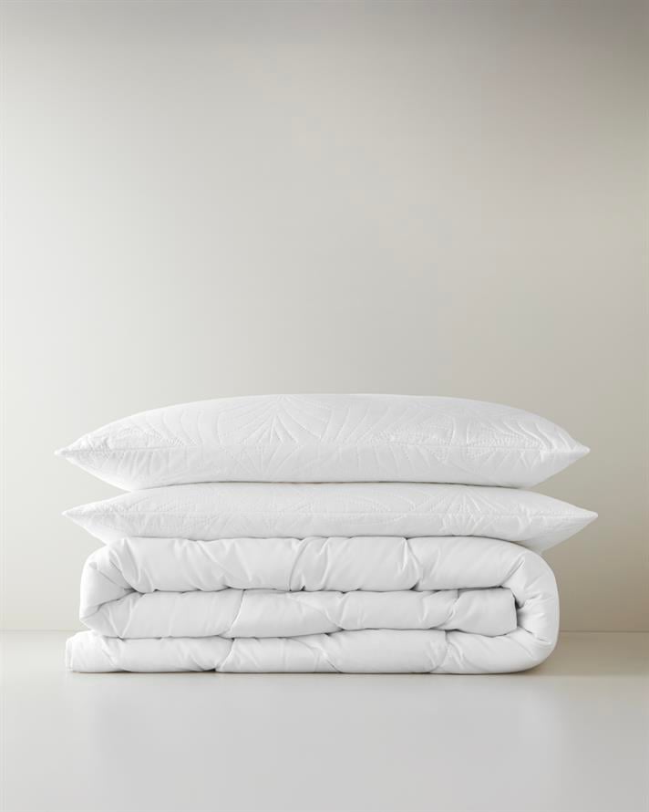 Softy Mikrofiber Çift Kişilik Yastık Yorgan Takımı 195x215 cm Beyaz