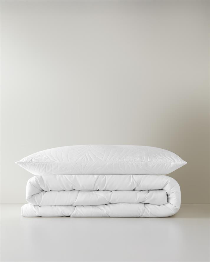 Softy Mikrofiber Tek Kişilik Yastık Yorgan Takımı 155x215 cm Beyaz