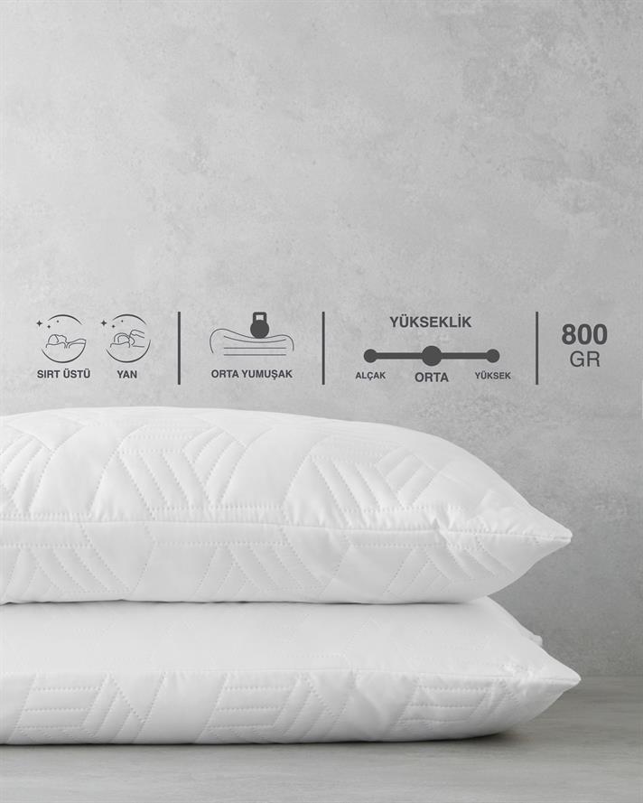 Softy Ultrasonic 2li Yastık 50x70 cm Beyaz