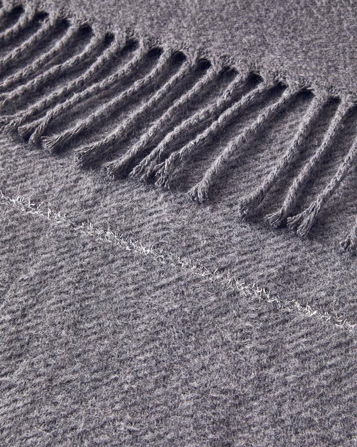 Sparkly Simli Pamuklu Çift Kişilik Battaniye 200x220 cm Antrasit