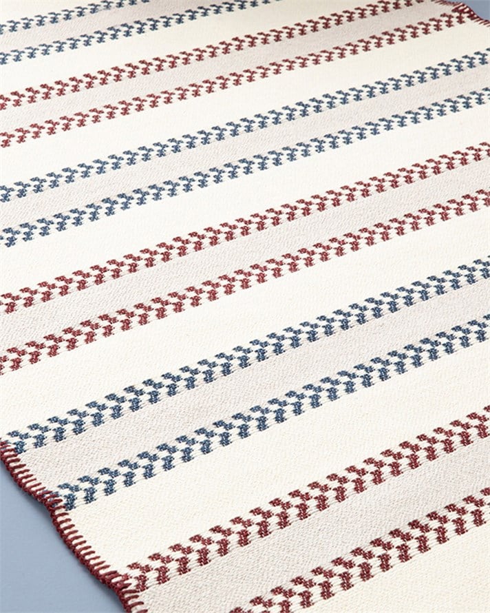 Sparks Dokuma Kilim 60x100 cm Beyaz - Bordo