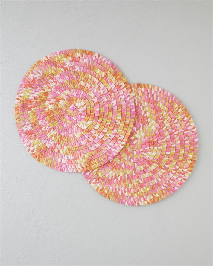 Spinora Kağıt 2li Amerikan Servis 38 cm Pembe - Turuncu