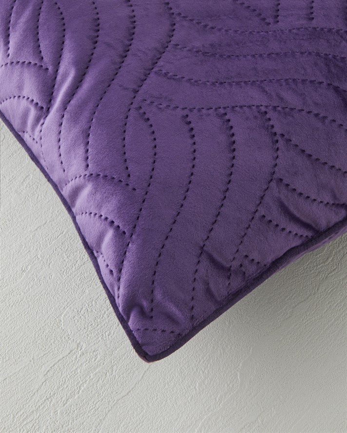 Spiral Kırlent 45x45 cm Mor