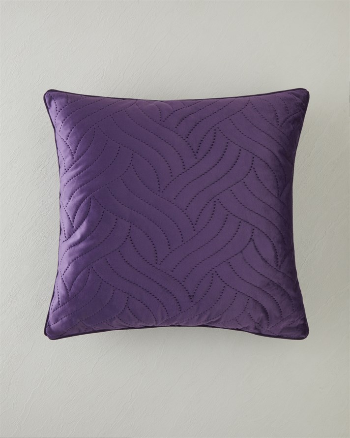 Spiral Kırlent 45x45 cm Mor