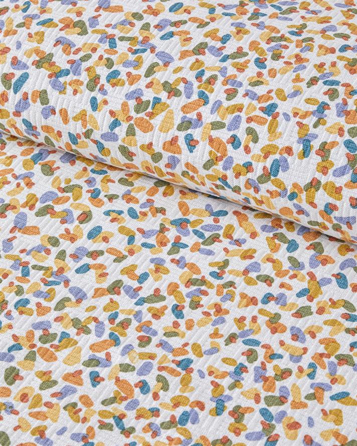 Splash Baskılı Pamuklu Çift Kişilik Pike 200x220 cm Yeşil