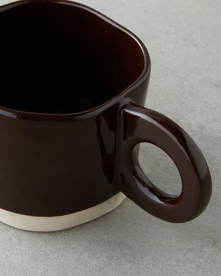 Splashy Stoneware Kupa 300 ml Koyu Kahverengi