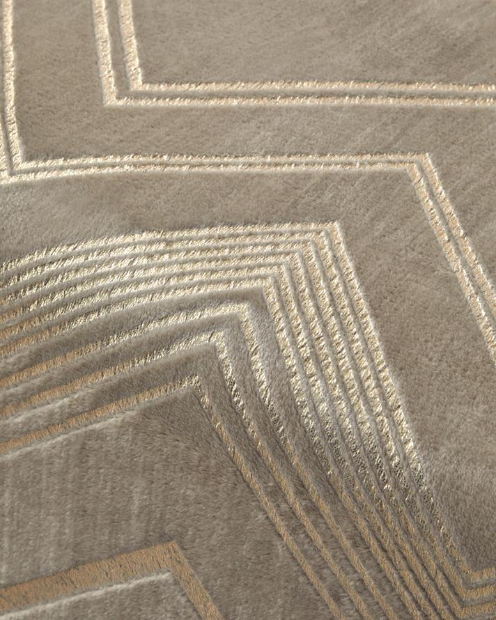 Splendid Varak Baskılı Pelüş Çift Kişilik Battaniye 200x220 cm Bej