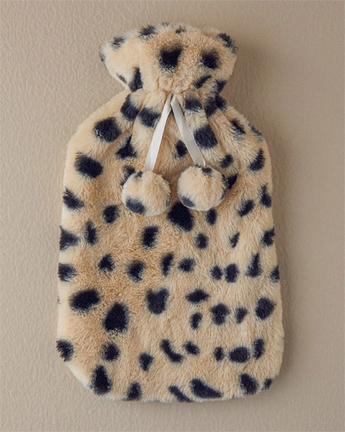 Spotty Sıcak Su Torbası 33x19 cm Krem-Siyah