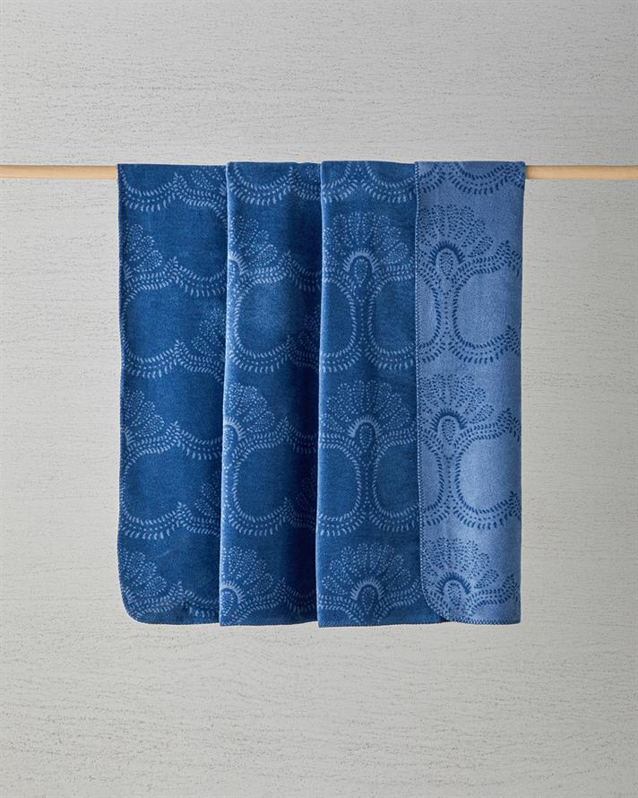 Spread Pamuklu Çift Kişilik Battaniye 200x220 cm Mavi