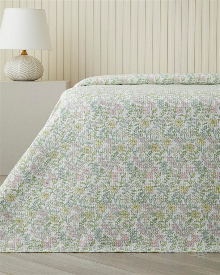 Spring Garden Çift Kişilik Pike 200x220 cm Yeşil