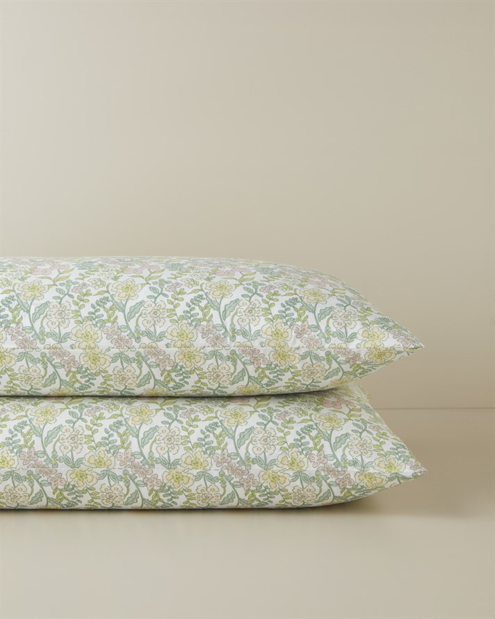 Spring Garden Kolay Ütülenir 2li Yastık Kılıfı 50x70 cm Yeşil