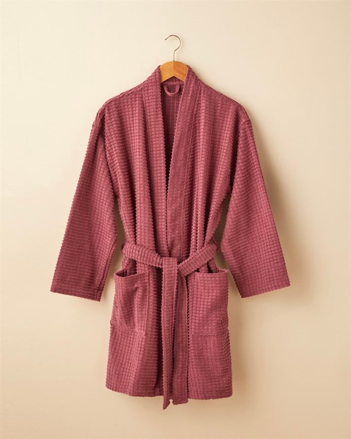 Square Pamuk Bornoz S-M Koyu Pembe