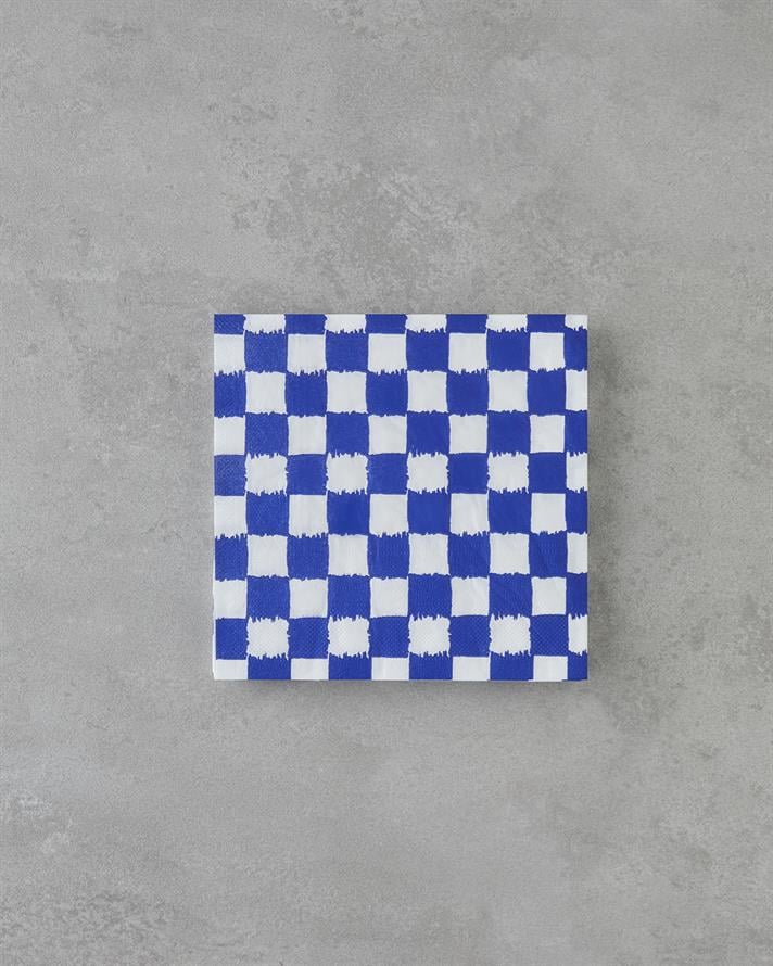 Squarify Dark Kağıt 20li Kağıt Peçete 33x33 cm Mavi