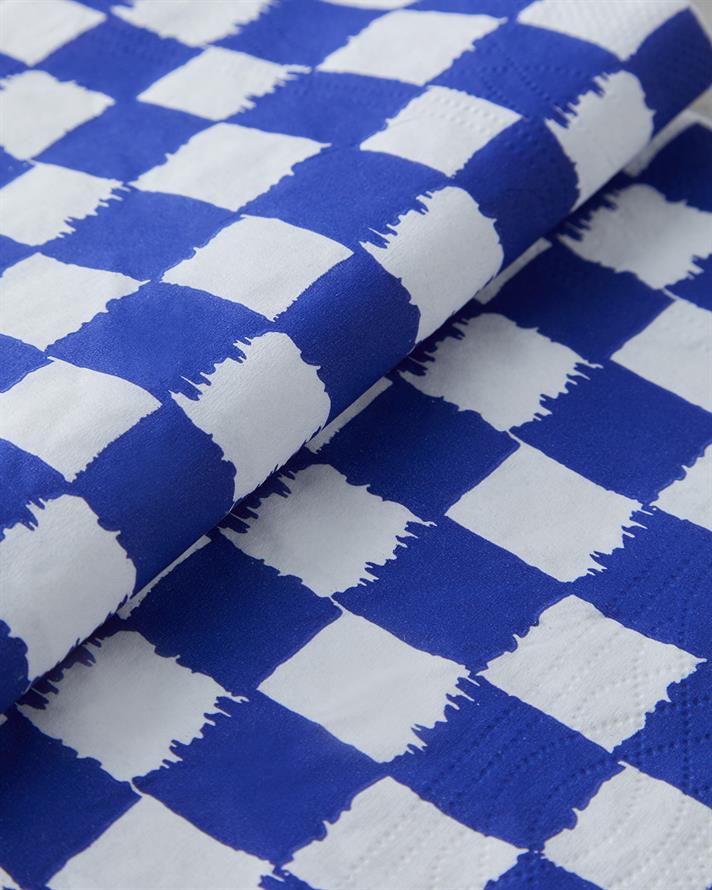 Squarify Dark Kağıt 20li Kağıt Peçete 33x33 cm Mavi