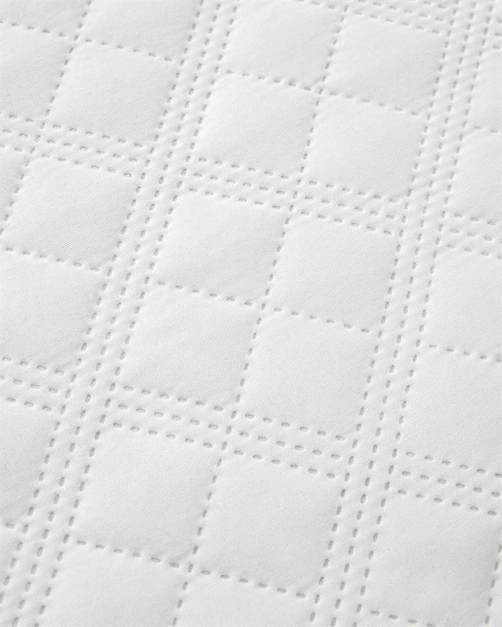 Star Mikrofiber Kapitoneli Çift Kişilik Alez 160x200 cm Beyaz