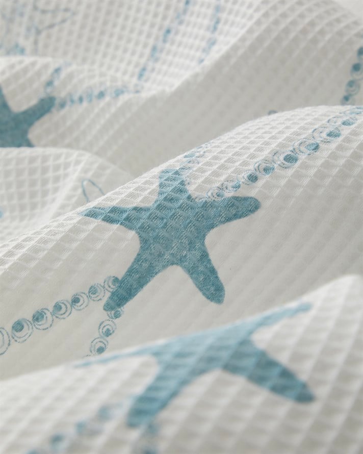 Starfish Çift Kişilik Pike 200x220 cm Mavi