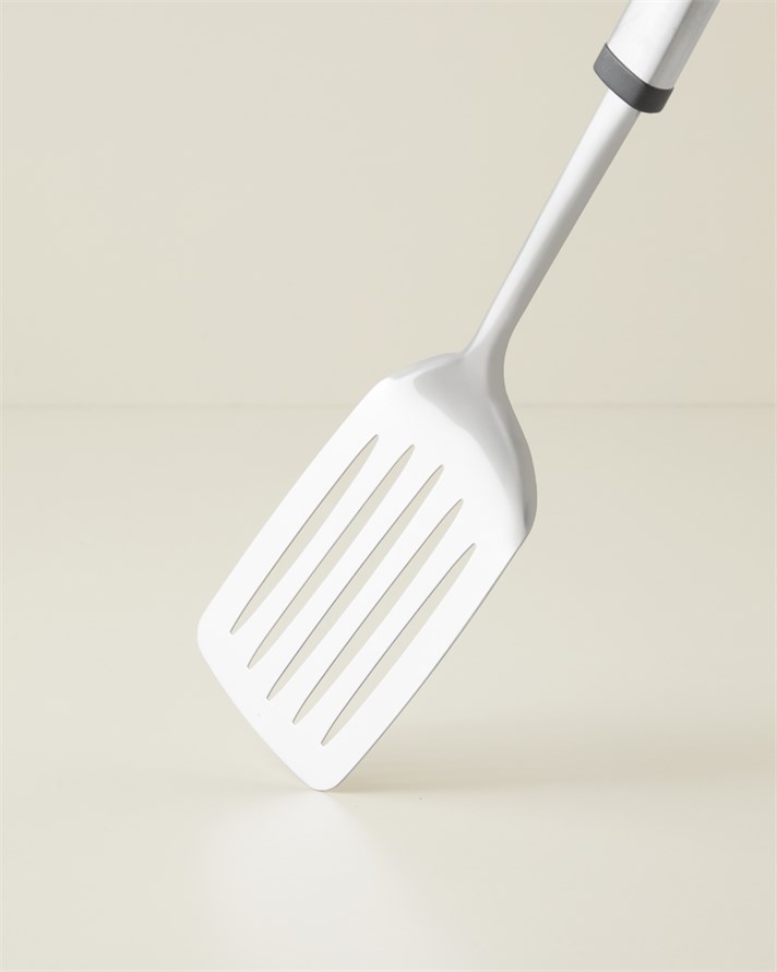 Steel Force Paslanmaz Çelik Izgaralı Spatula 35,9 cm Siyah - Gri