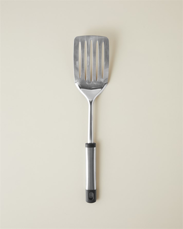 Steel Force Paslanmaz Çelik Izgaralı Spatula 35,9 cm Siyah - Gri