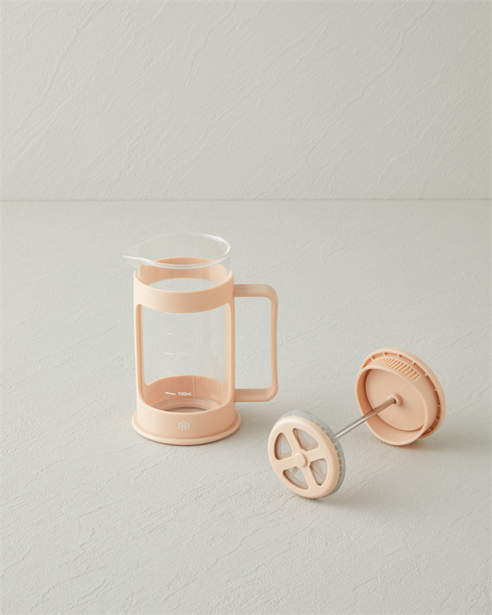 Stella Borosilikat French Press 360 ml Açık Pembe