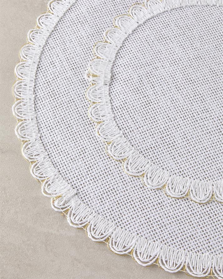 Stitch Kağıt 2li Amerikan Servis 38 cm Beyaz-Gold