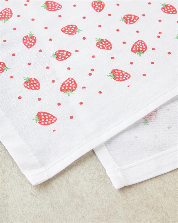Strawberries Pamuk Kurulama Bezi Kırmızı