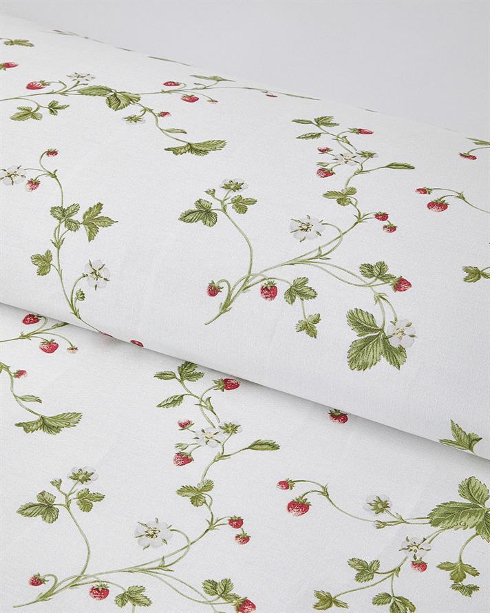 Strawberry Pamuk Tek Kişilik Çarşaflı Nevresim Takımı 160x220 cm Yeşil – Kırmızı