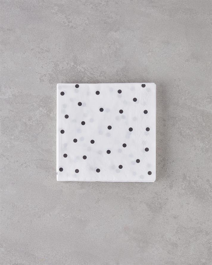 Streaky 20li Kağıt Peçete 33x33 cm Siyah - Beyaz