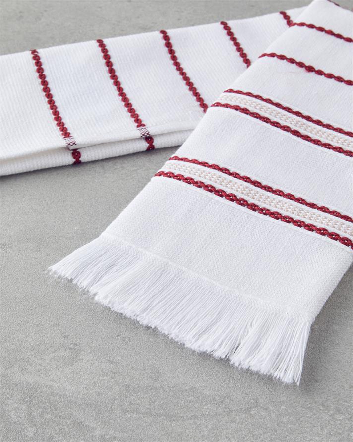 Stria Pamuk Polyester Kurulama Bezi 30x50 cm Bordo