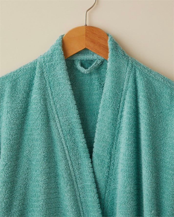 Stripe %100 Pamuk Bornoz L-XL Mint