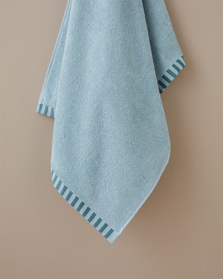 Stripe Edge Pamuk Banyo Havlusu 70x140 cm Mint