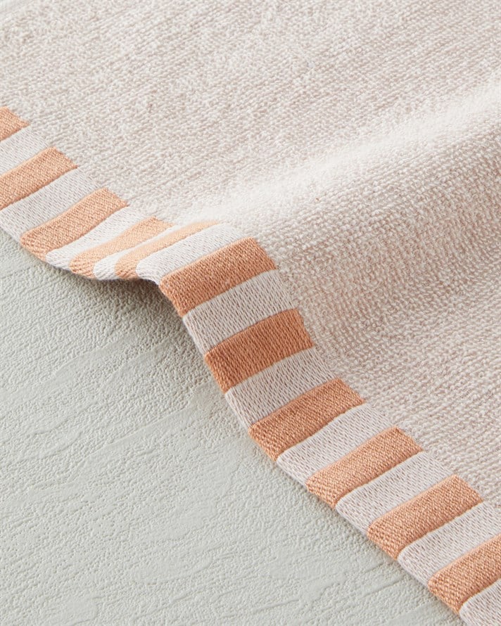 Stripe Edge Pamuk El Havlusu 30x40 cm Pudra