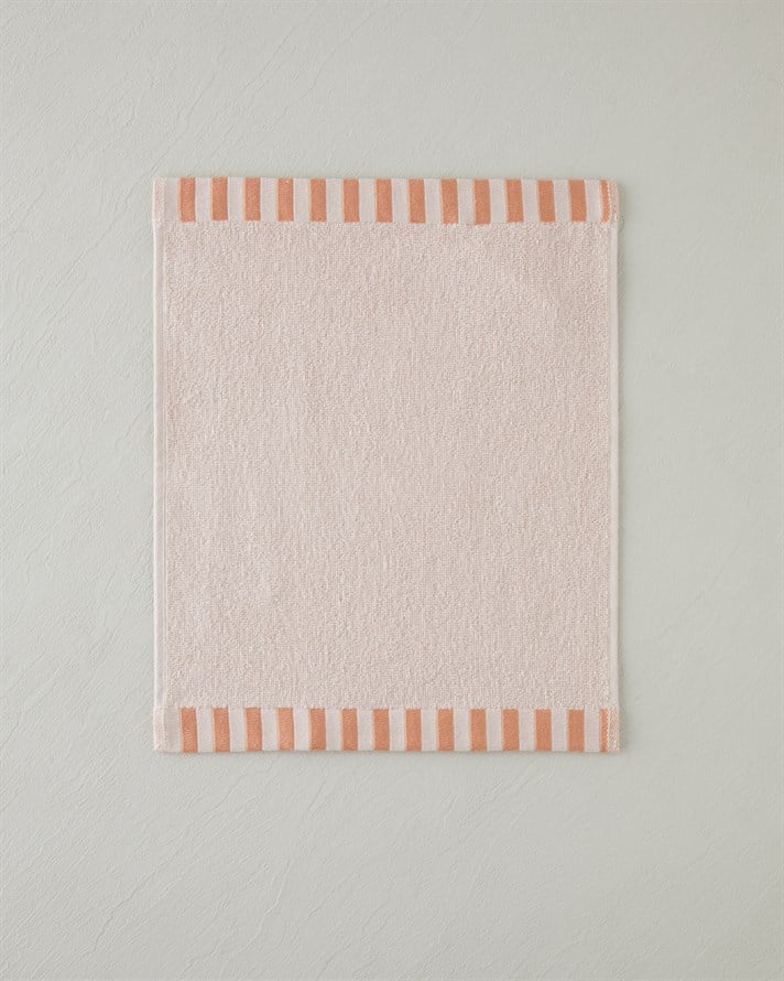 Stripe Edge Pamuk El Havlusu 30x40 cm Pudra