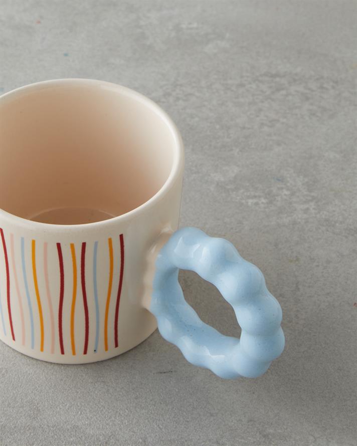 Stripe Flow Seramik Kupa 260 ml Renkli