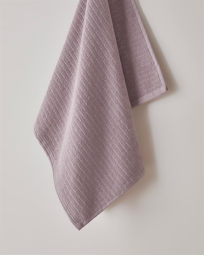 Stripe Pamuk Yüz Havlusu 50x70 cm Gül Kurusu