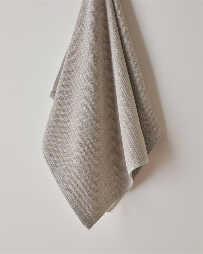 Stripe Pamuk Yüz Havlusu 50x70 cm Koyu Bej