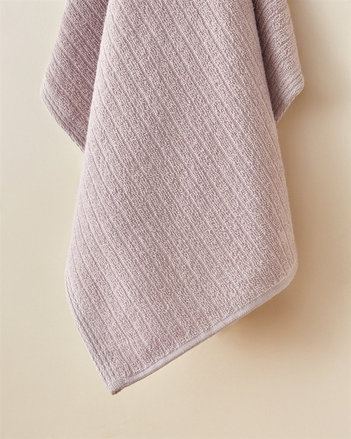 Stripe Pamuk Yüz Havlusu 50x70 cm Lila