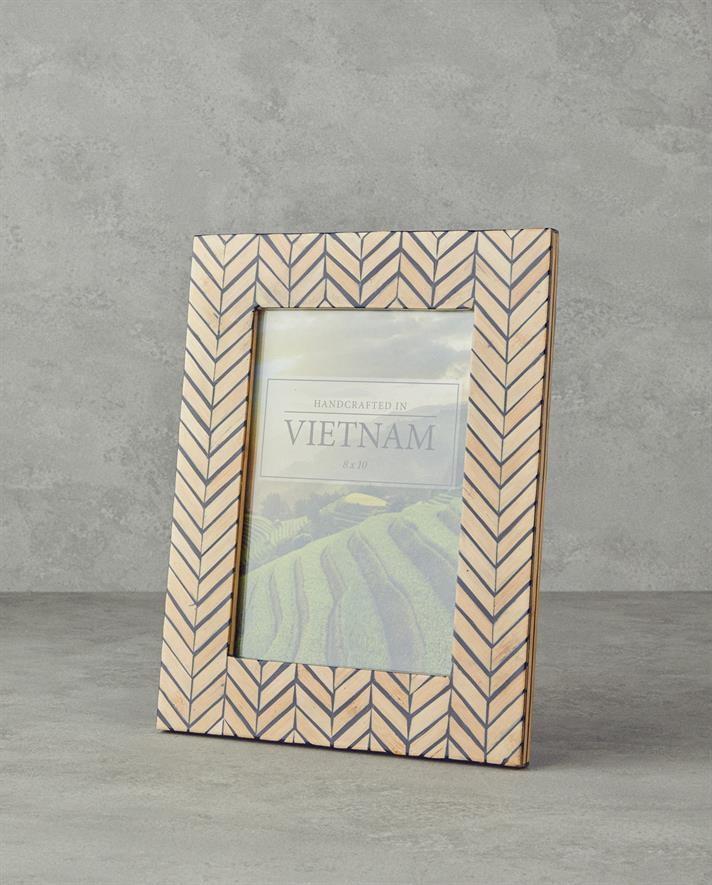 Striped Bambu Çerçeve Naturel