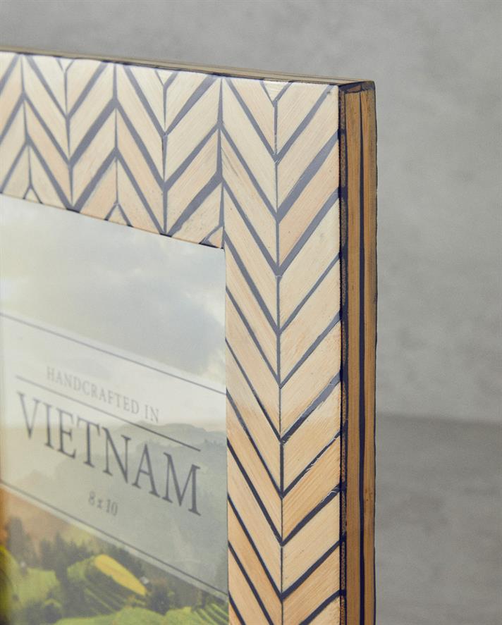 Striped Bambu Çerçeve Naturel