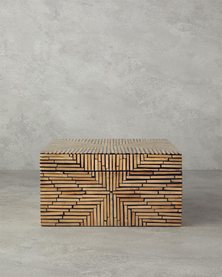 Strıpy Bambu Dekoratif Kutu Naturel