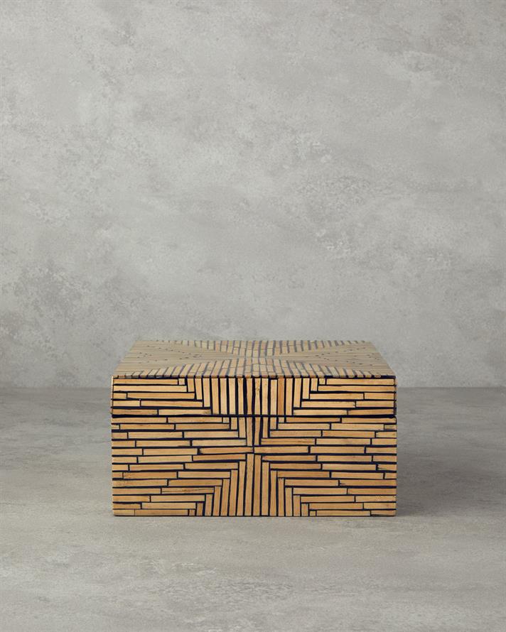 Strıpy Bambu Dekoratif Kutu Naturel