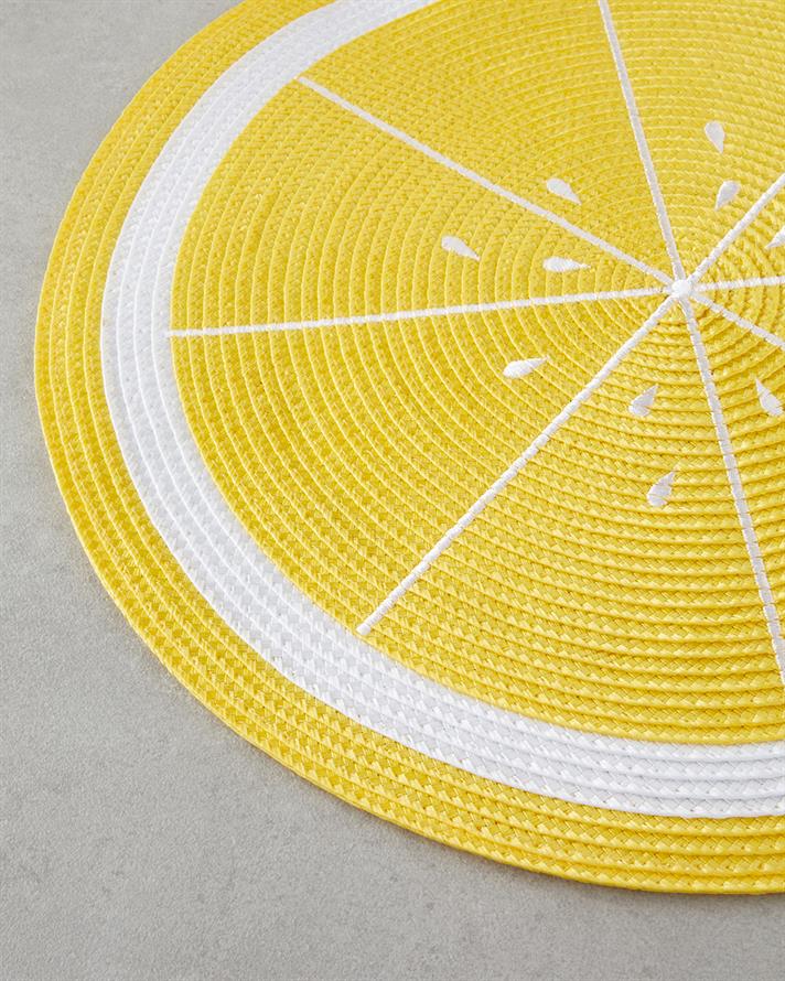 Summer Lemon PP 2li Amerikan Servis 38 cm Sarı