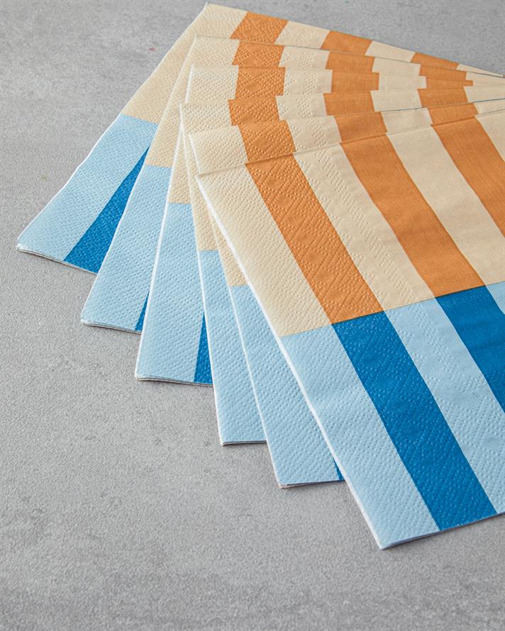 Summer Line 20li Kağıt Peçete 33x33 cm Turuncu-Mavi