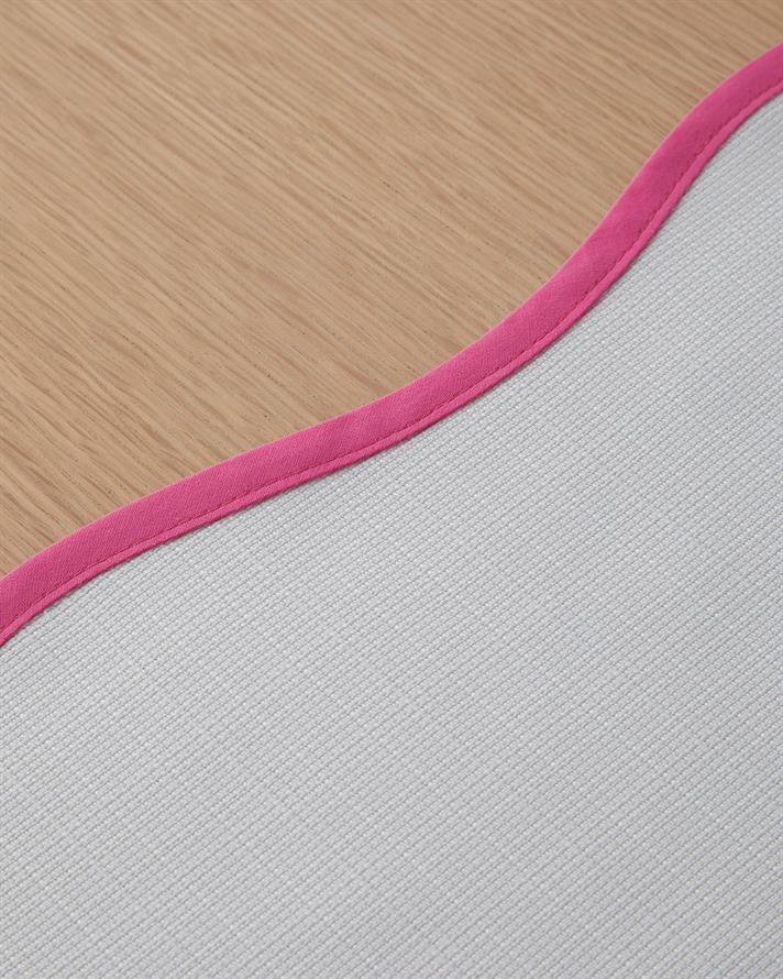 Summer Pink Polyester Runner 40x140 cm Beyaz - Pembe