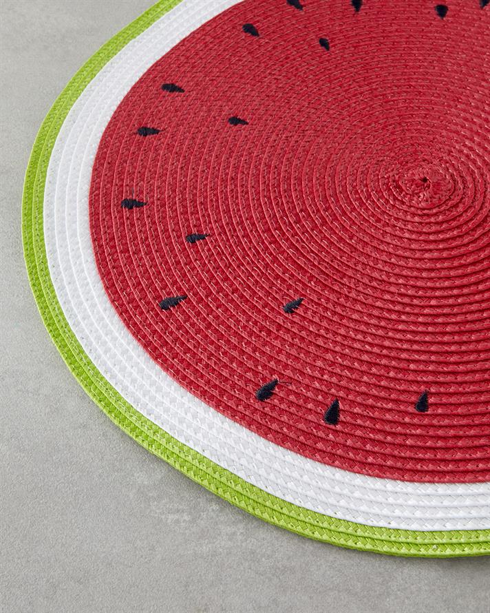Summer Watermelon PP 2li Amerikan Servis 38 cm Kırmızı