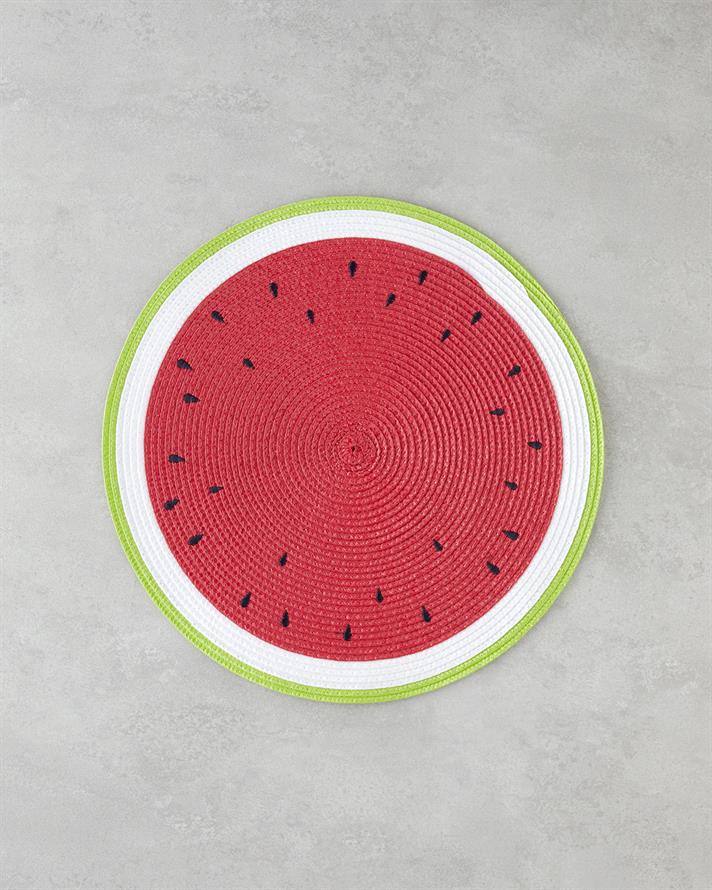 Summer Watermelon PP 2li Amerikan Servis 38 cm Kırmızı