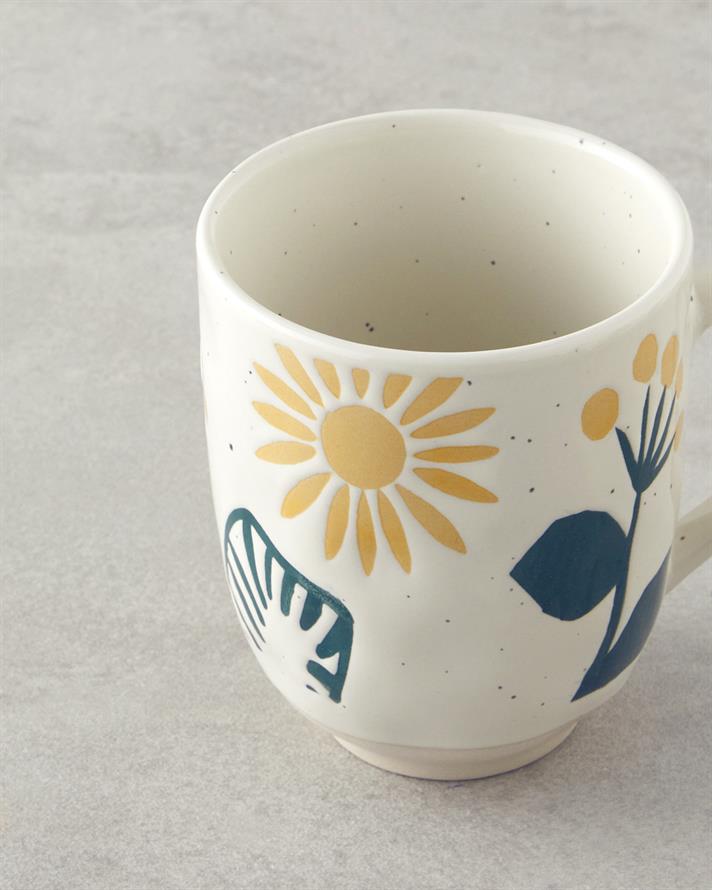 Sun Dance Stoneware Kupa 320 ml Sarı-Yeşil