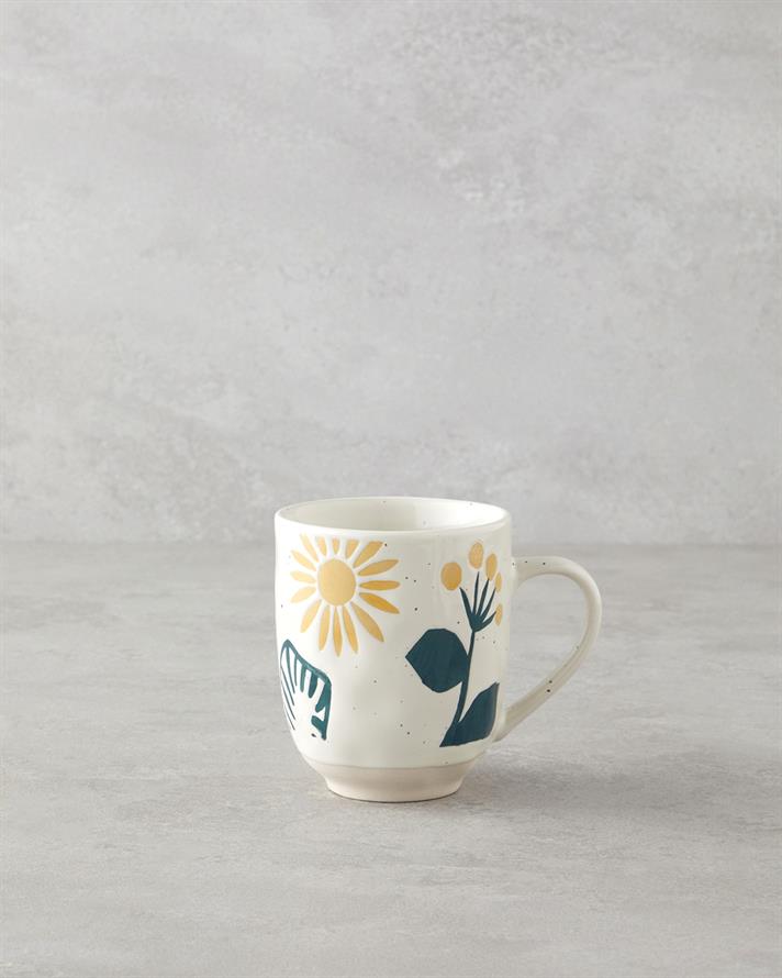 Sun Dance Stoneware Kupa 320 ml Sarı-Yeşil