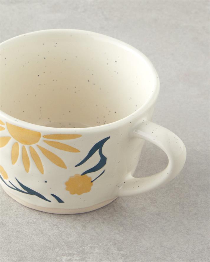 Sun Light Stoneware Kupa 220 ml Sarı-Yeşil